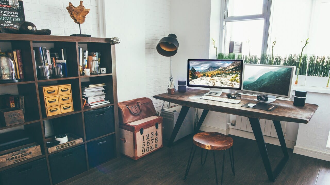 A clean home office.
