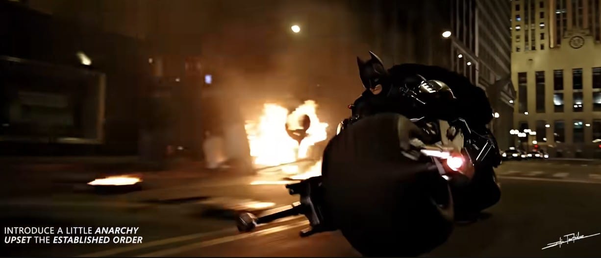 A picture of bruce wayne being a batman.