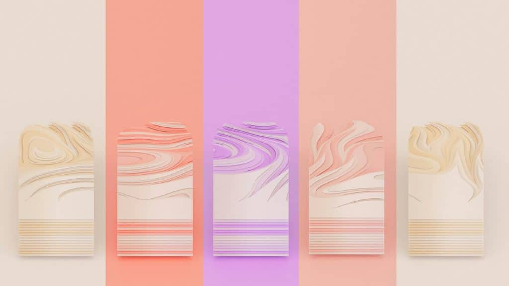 Vertical planners of the same colors