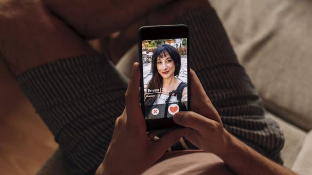 Close up of a phone screen showing someone liking another person’s photo