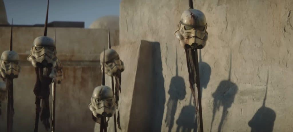 A picture of Stormtrooper helmets