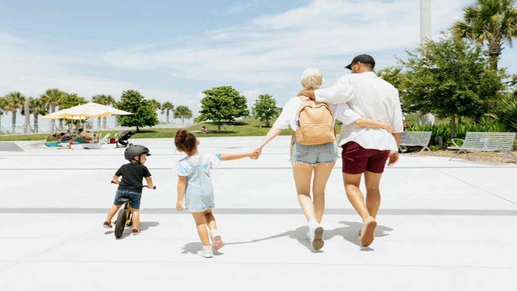 A family on a trip
