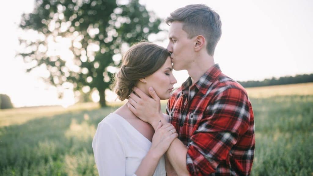 Emotionally healthy couple embracing with mutual respect