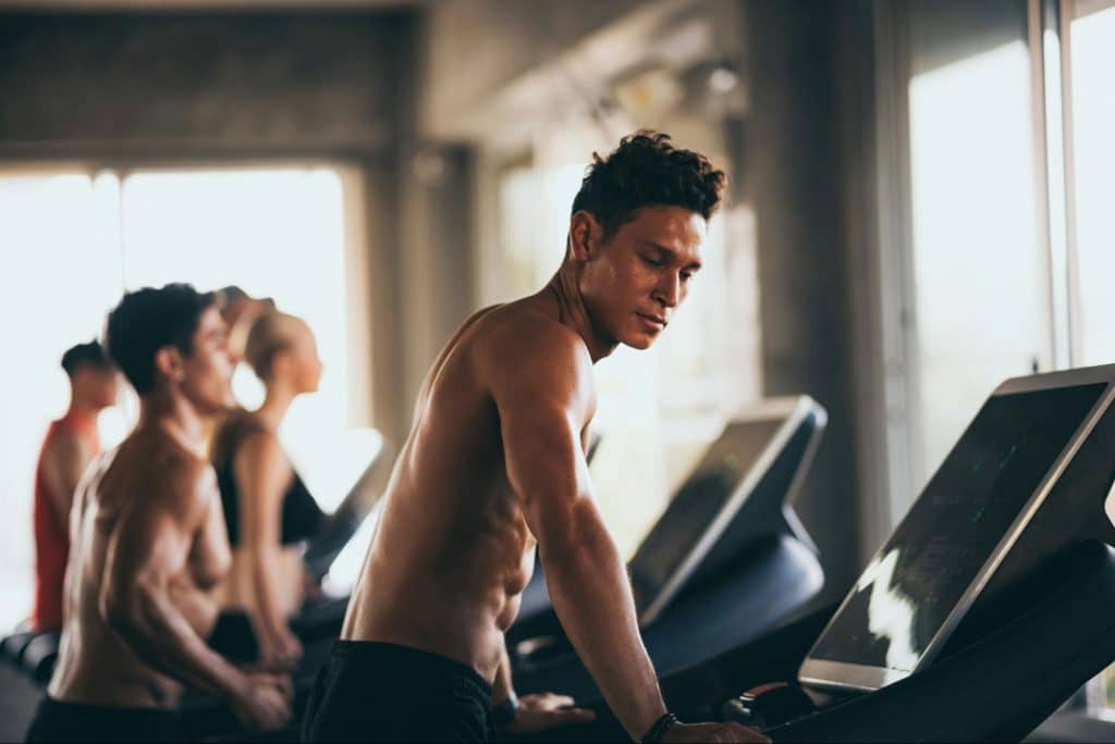 A man on a treadmill