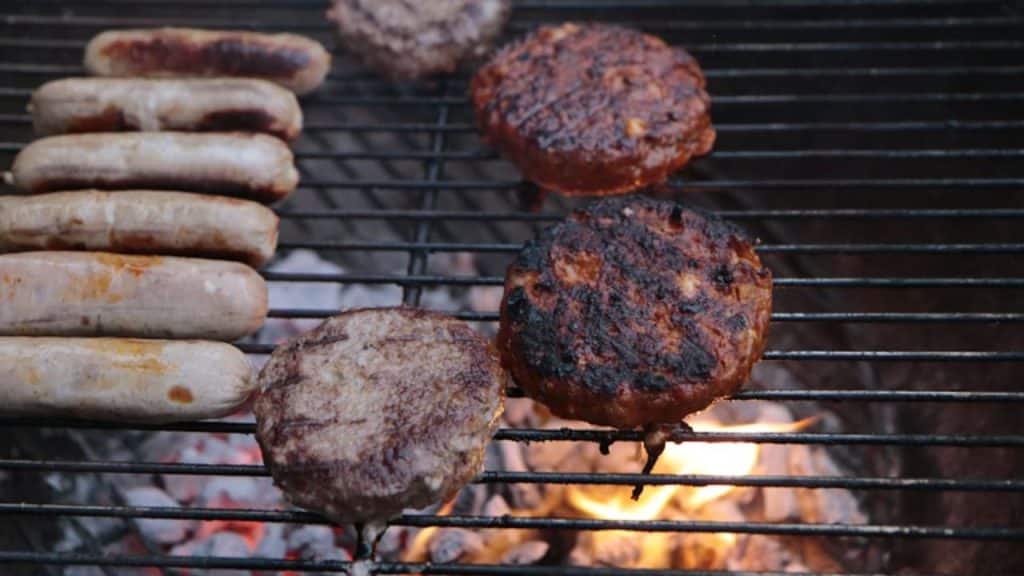 Grilled steak and sausage.