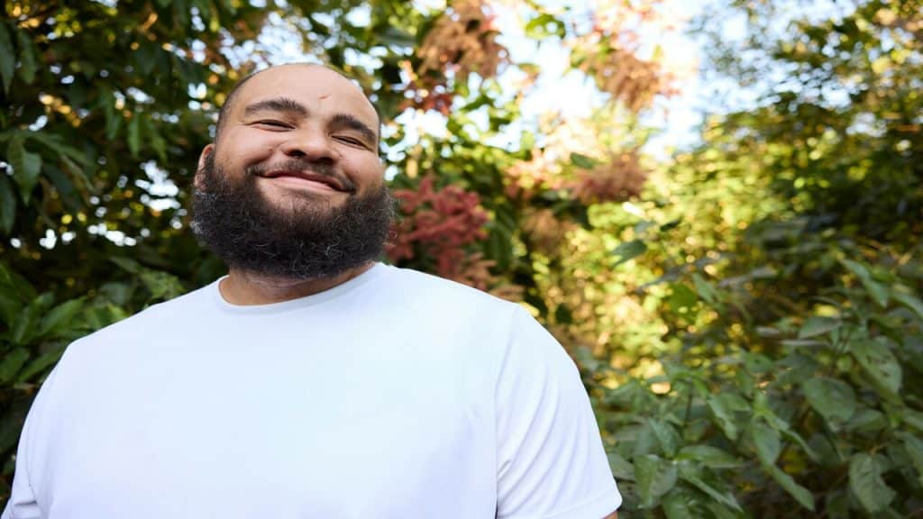 A man enjoying the outdoors
