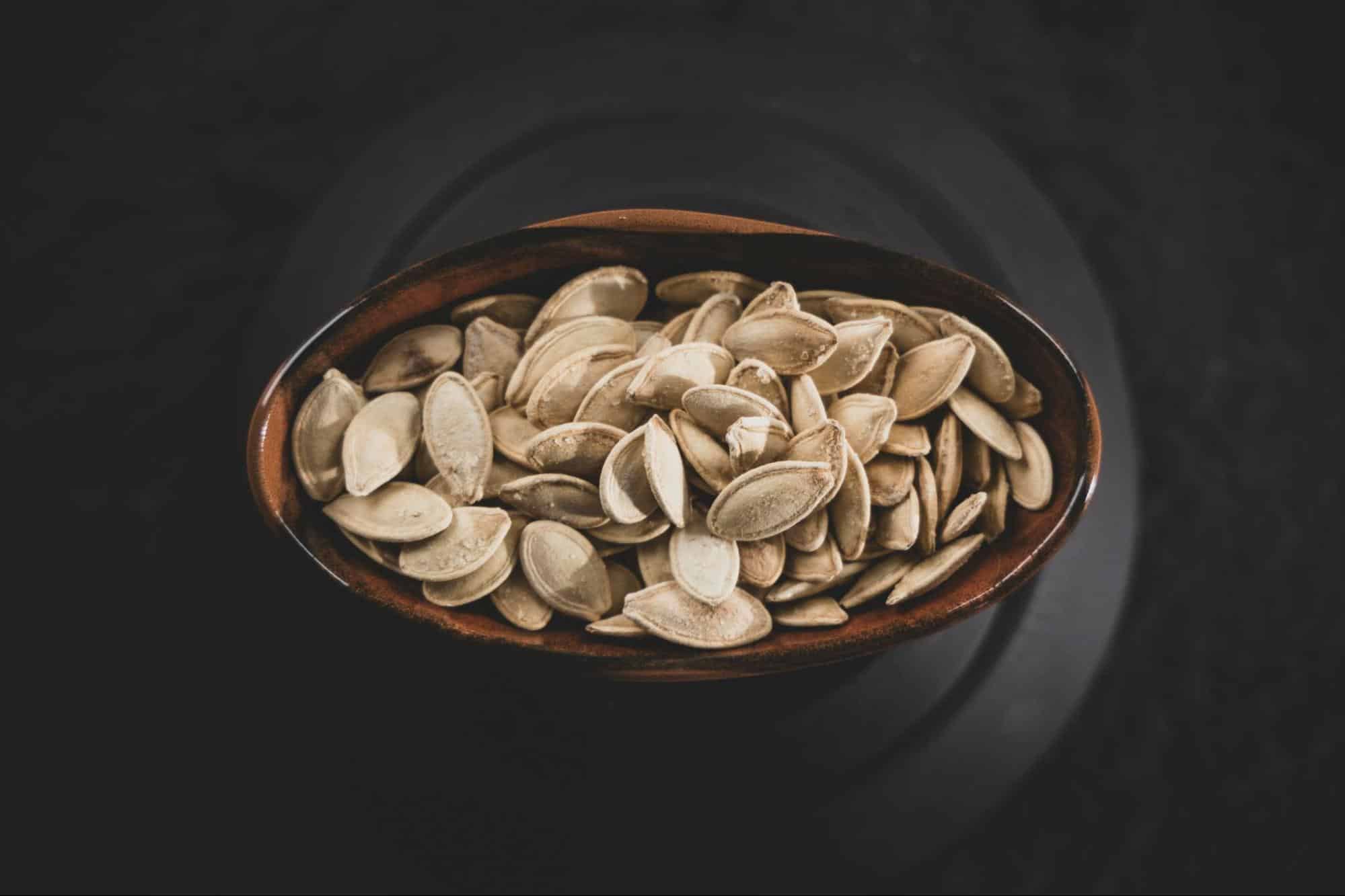A picture of a pumpkin seeds.