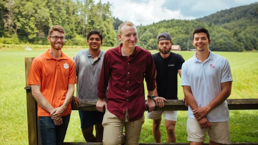 Diverse group of men united in meaningful friendship