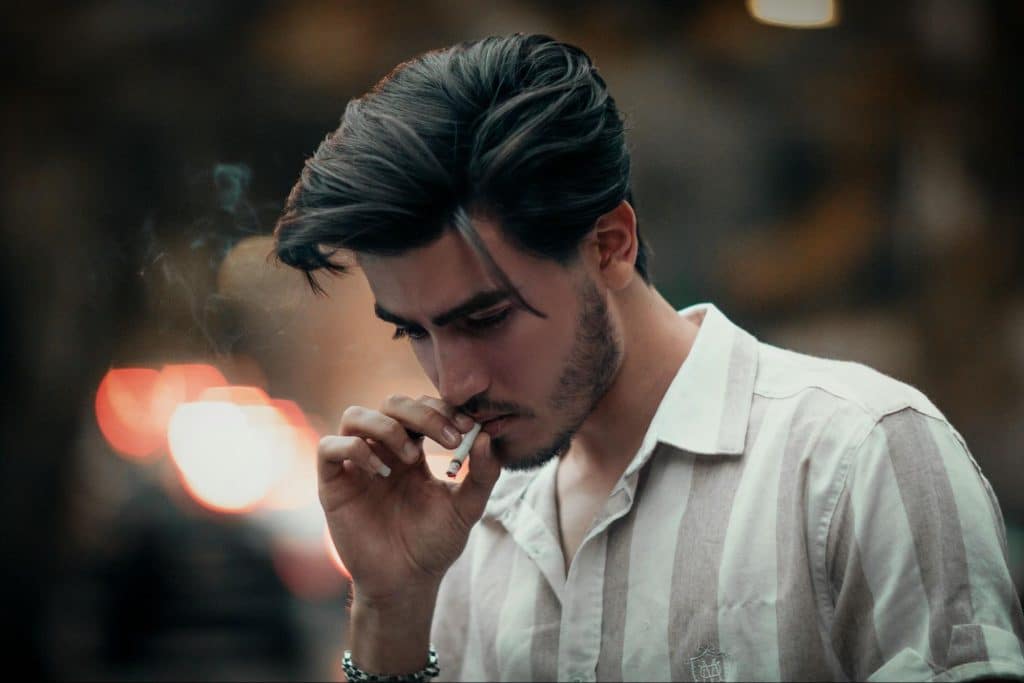 A man smoking