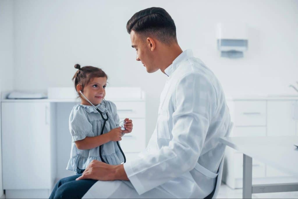 A man with his niece.