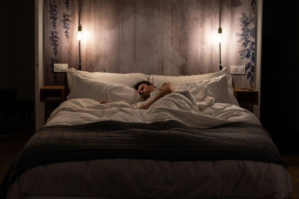 A man sleeping.