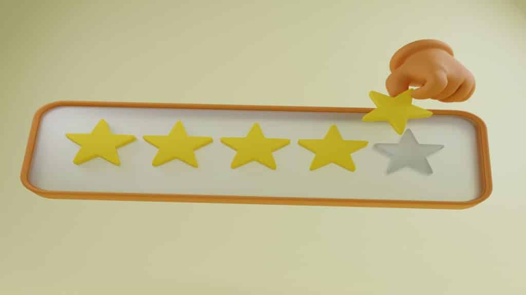 An illustration depicting trying to reach five stars.