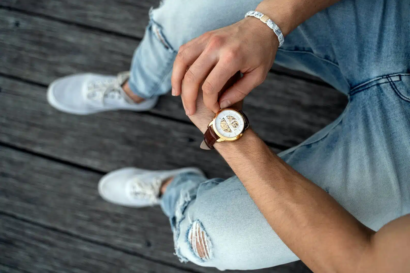 A man with a watch.