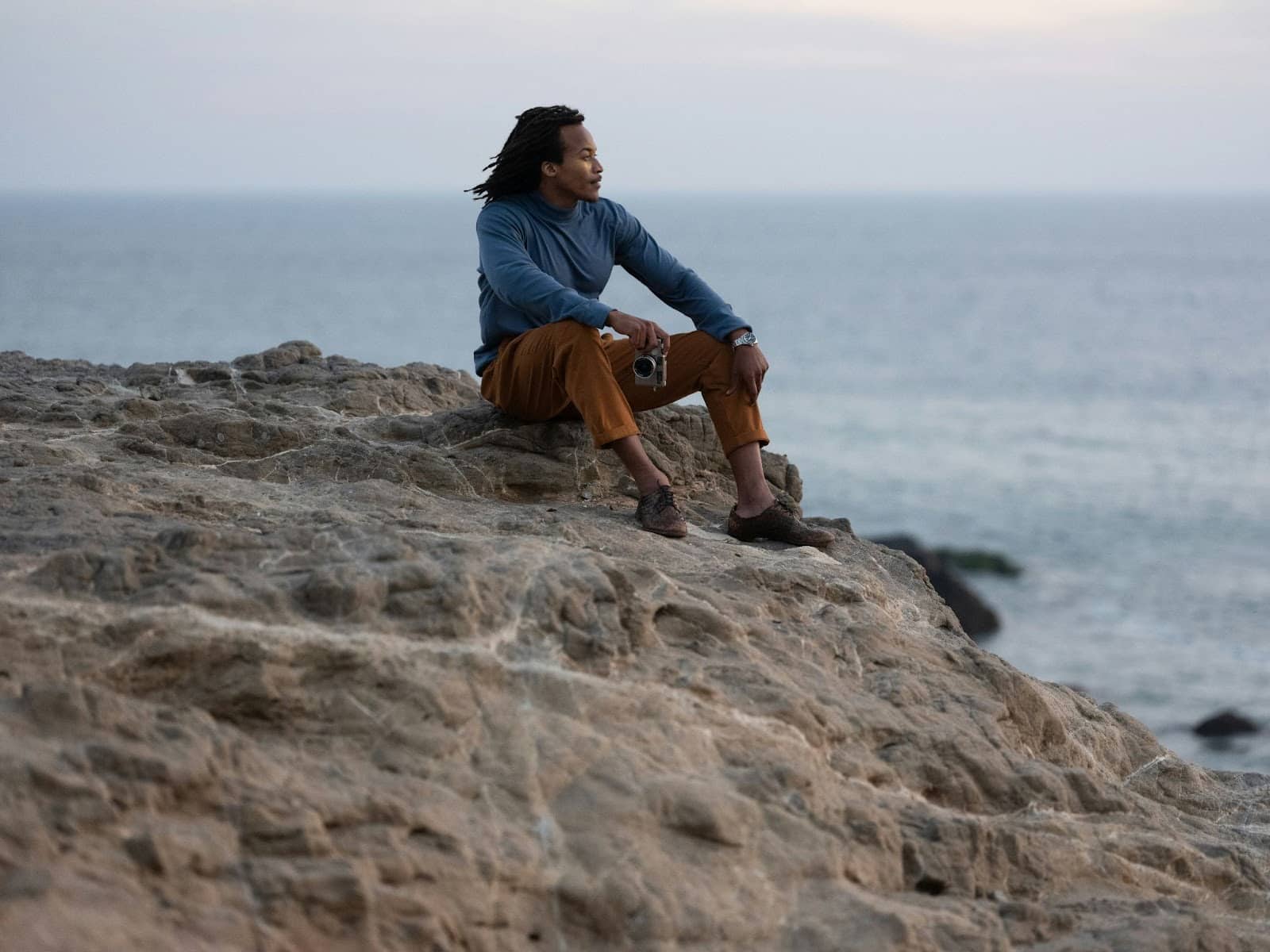 A man alone but at peace.
