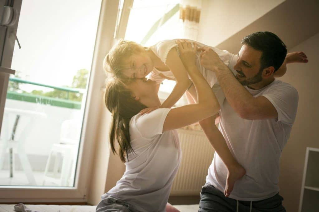 A parents with their kid 