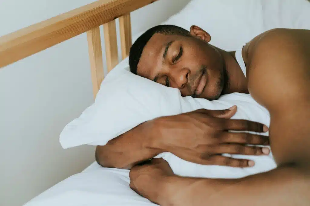 A man sleeping