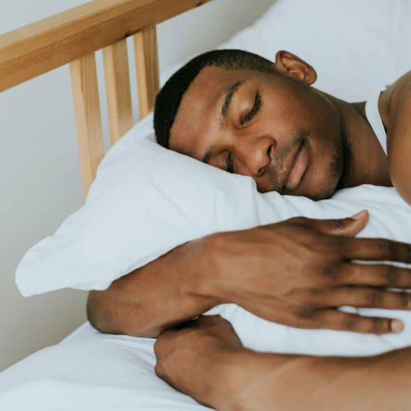 A man sleeping