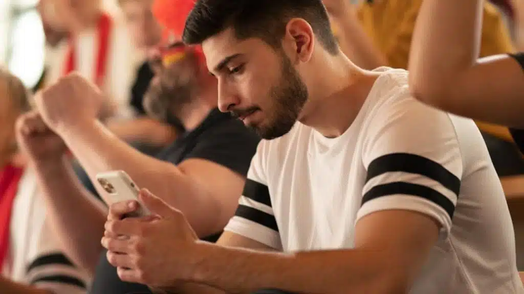 Partner reacting silently to social media activity out of jealousy