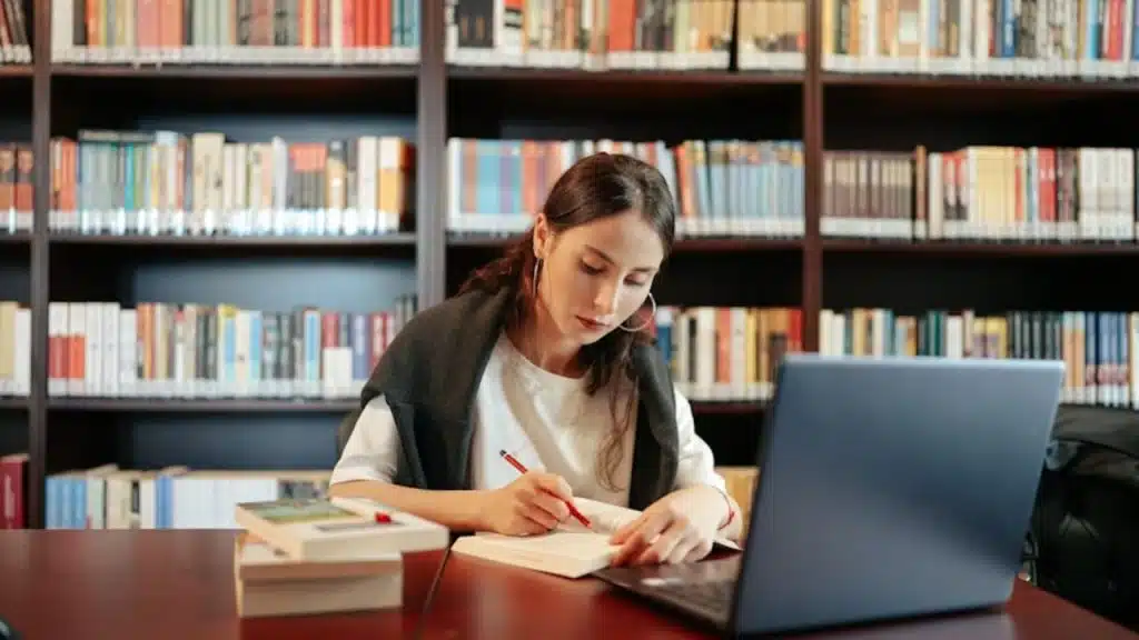 Woman confidently doing something on her own