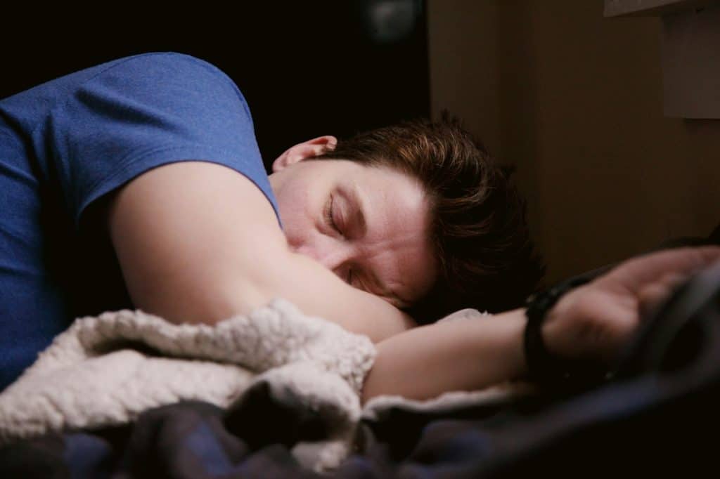 A man sleeping soundly