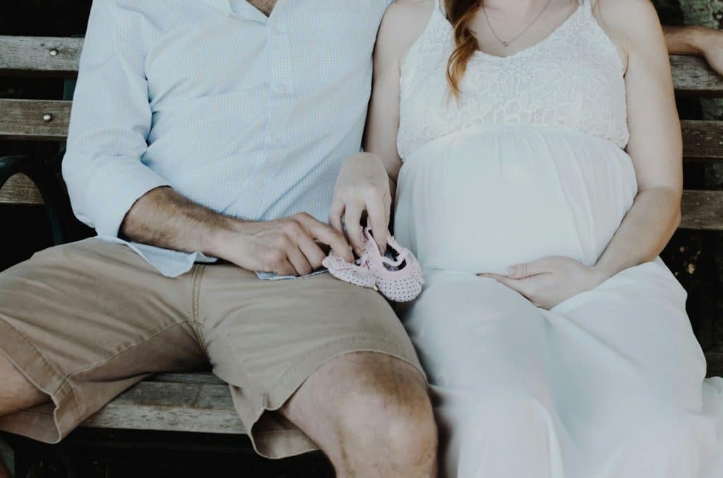 A man and woman sitting