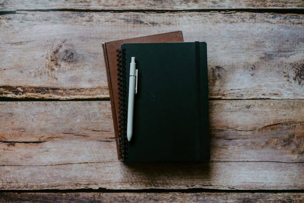 A picture of a man’s journal 