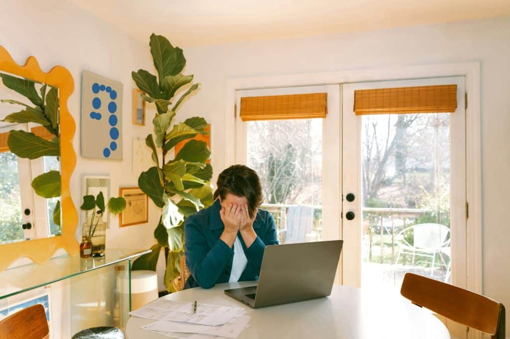 A stressed man