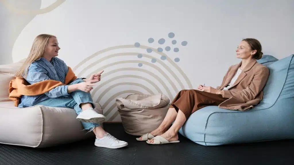 A woman in therapy