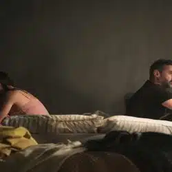 A couple not looking at each other