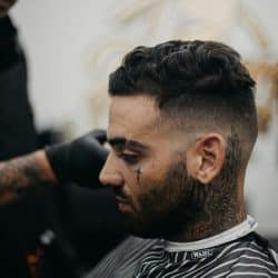 A man having a haircut