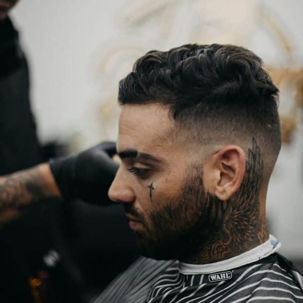 A man having a haircut