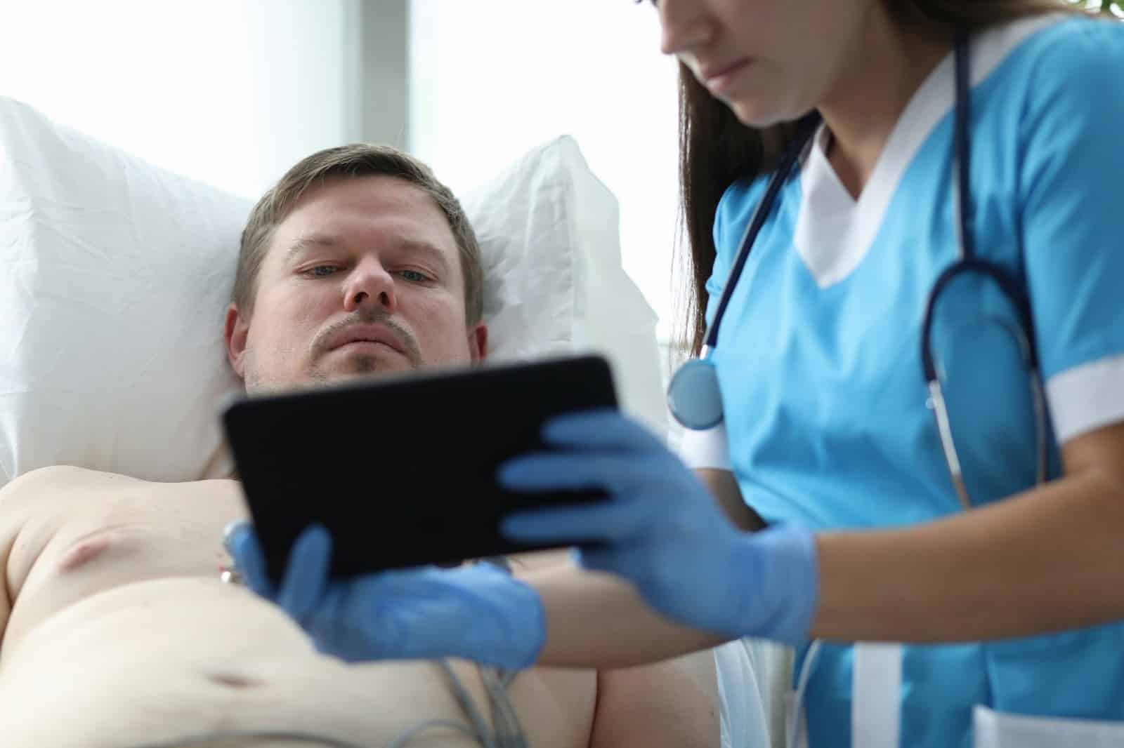 A man having a check-up.