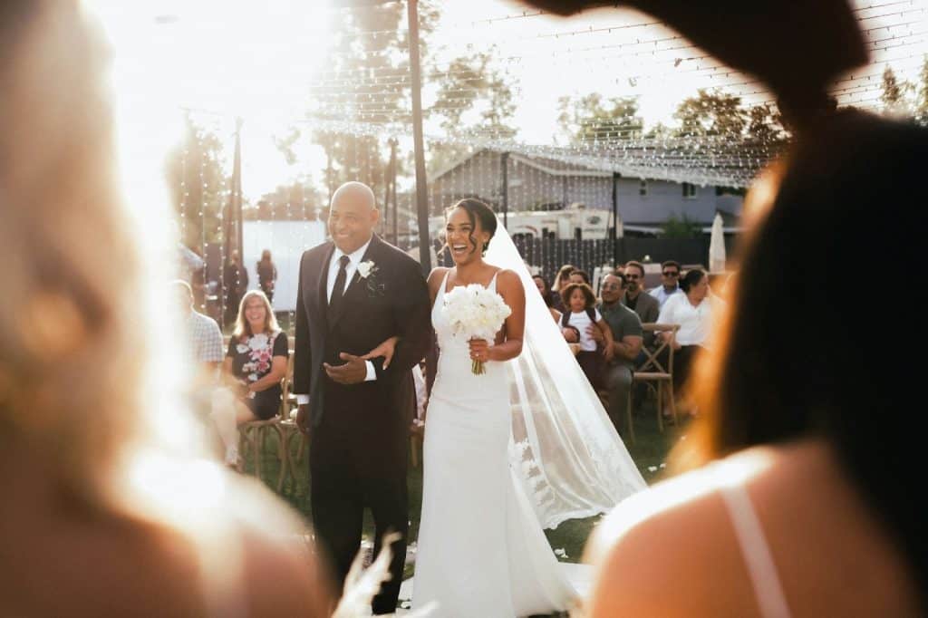 A man and woman getting married