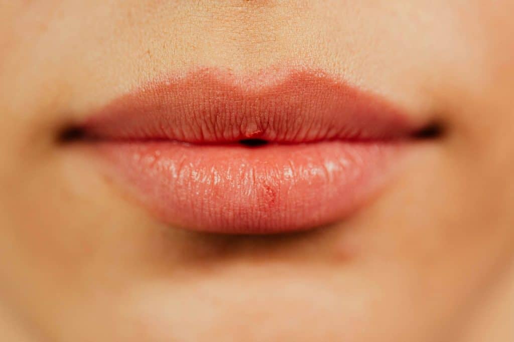 A person’s lips