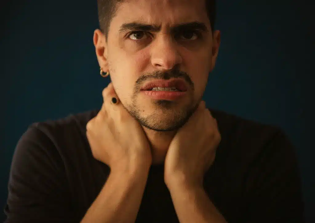 A man looking annoyed