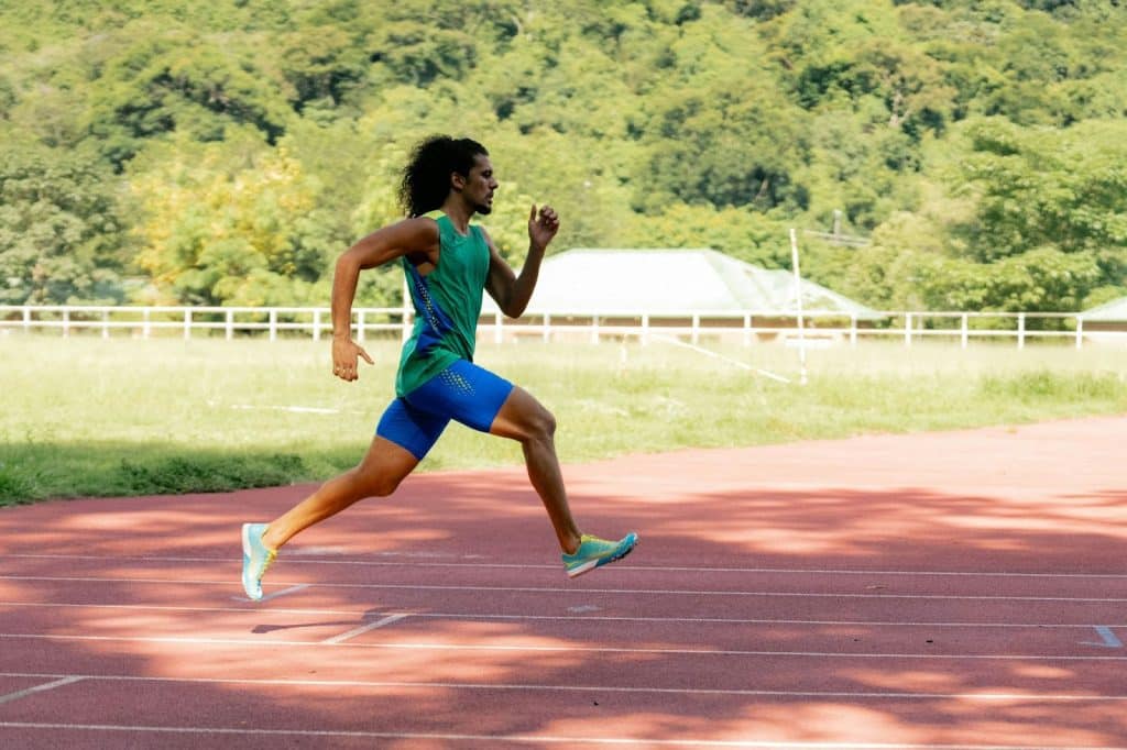 A man sprinting