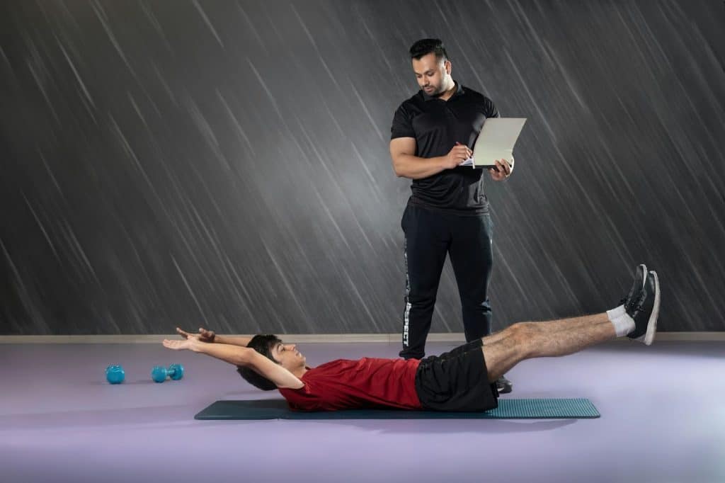 A man with his coach