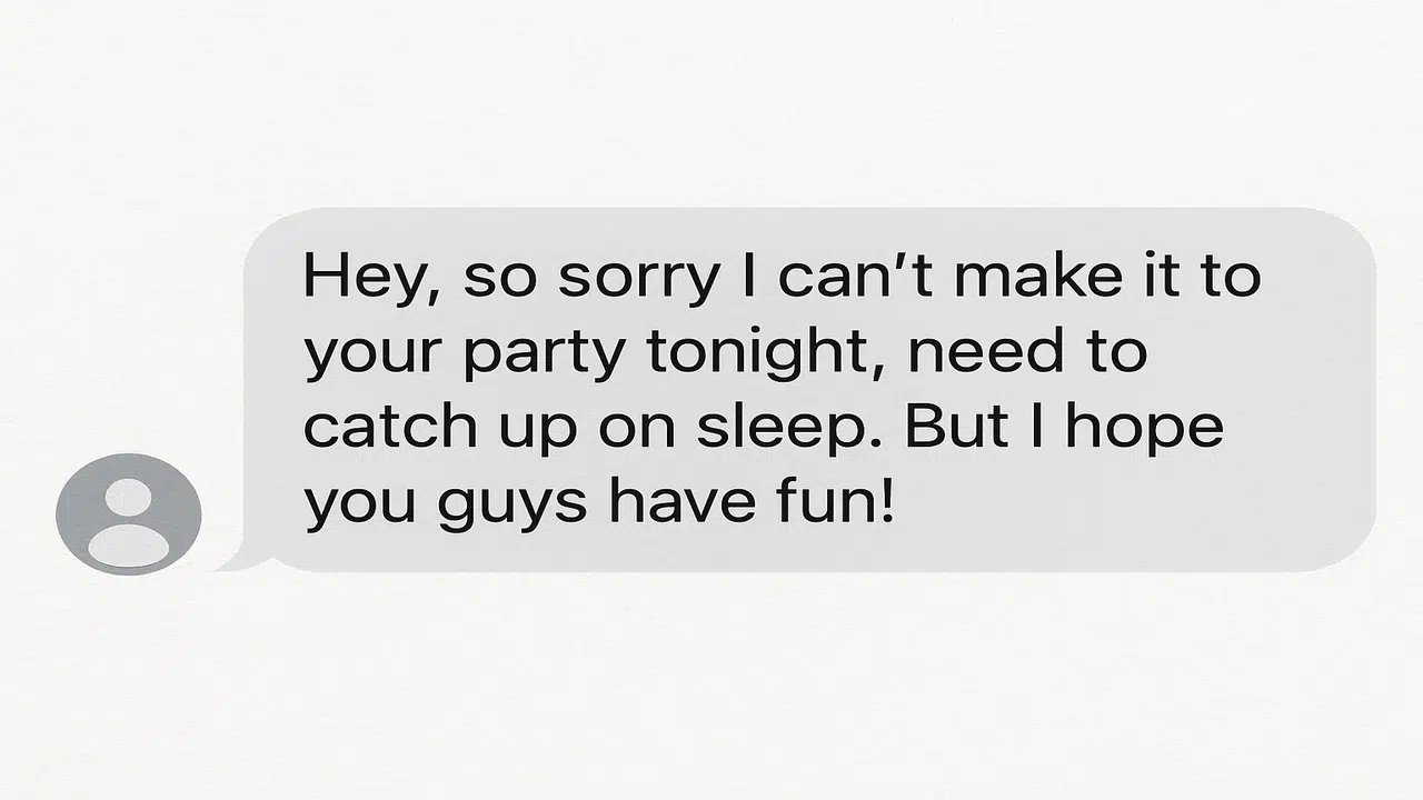 A screenshot of a chat message.