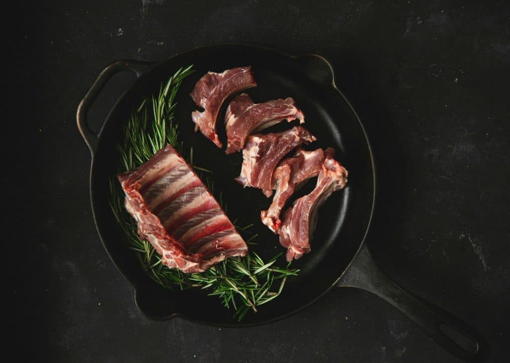 Lamb chops to be grilled