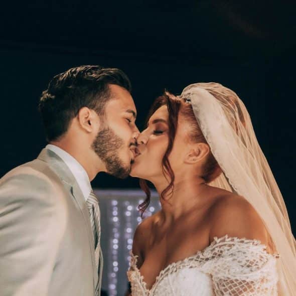 A man and woman just got married