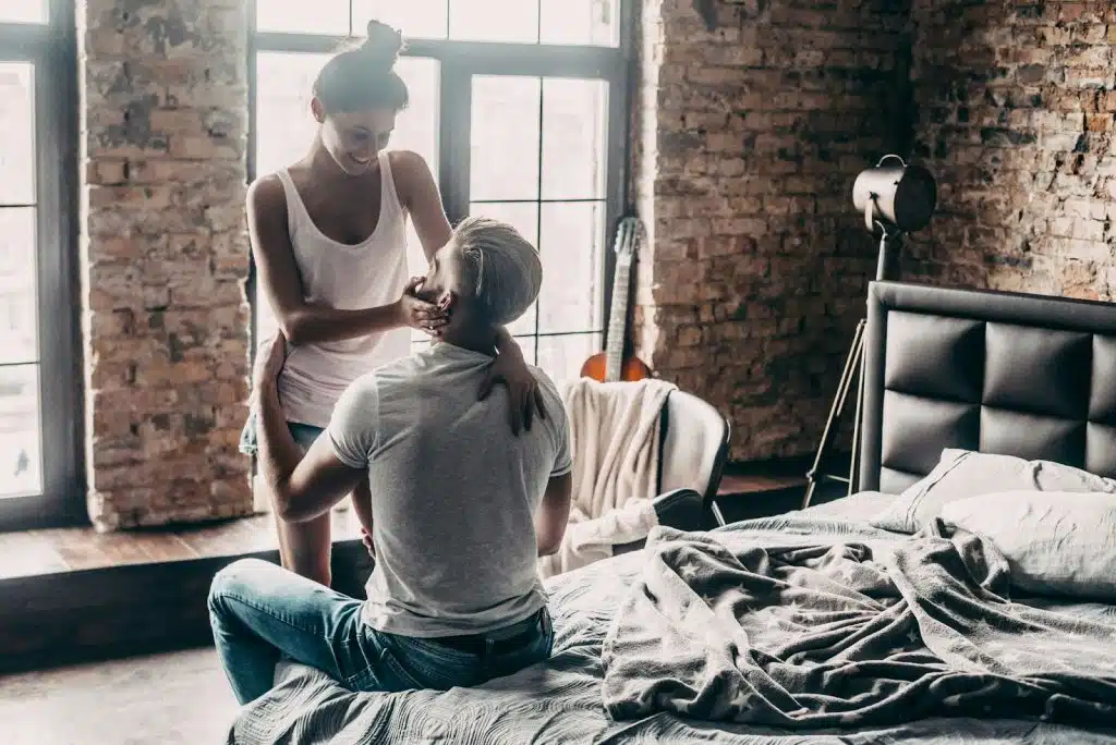 A man and woman bonding together 