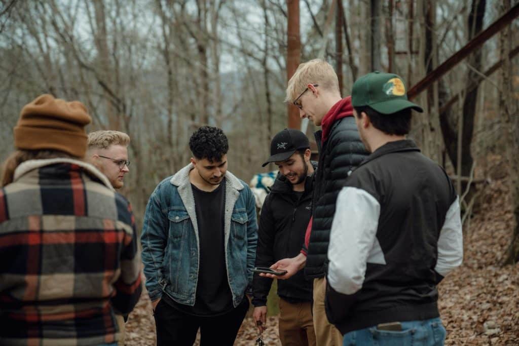 A group of men.