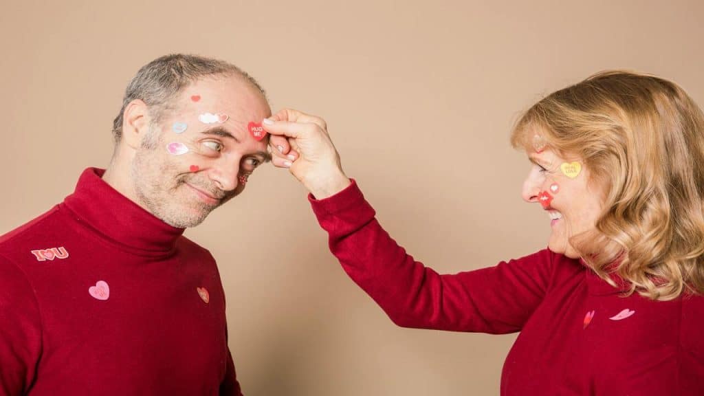 A couple being silly together
