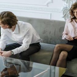 A couple at the lawyer’s office.