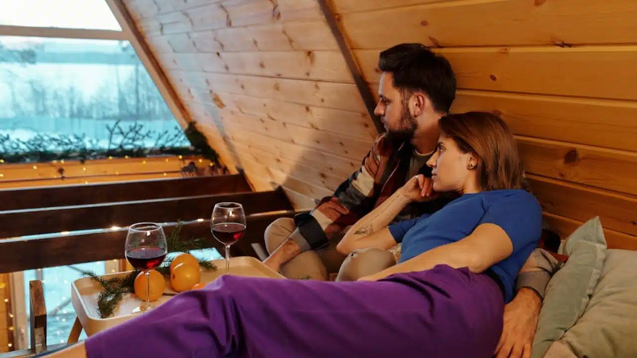 Couple sharing a calm, comforting space together.