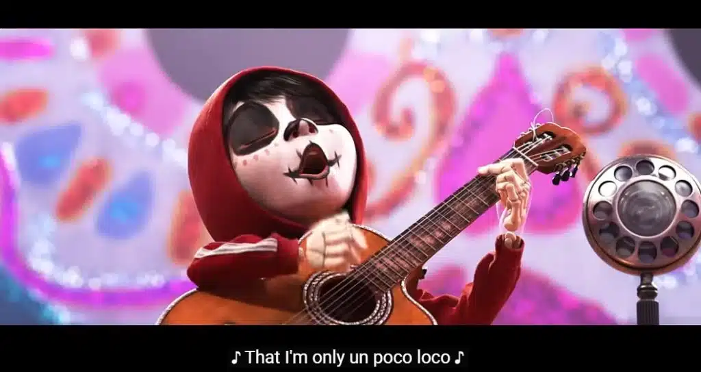 A picture of miguel singing 