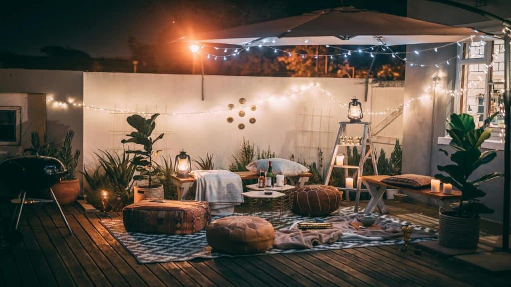 A cozy date night space.