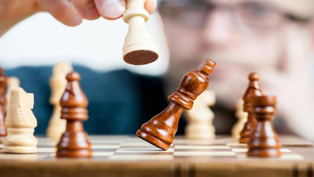A man playing chess.