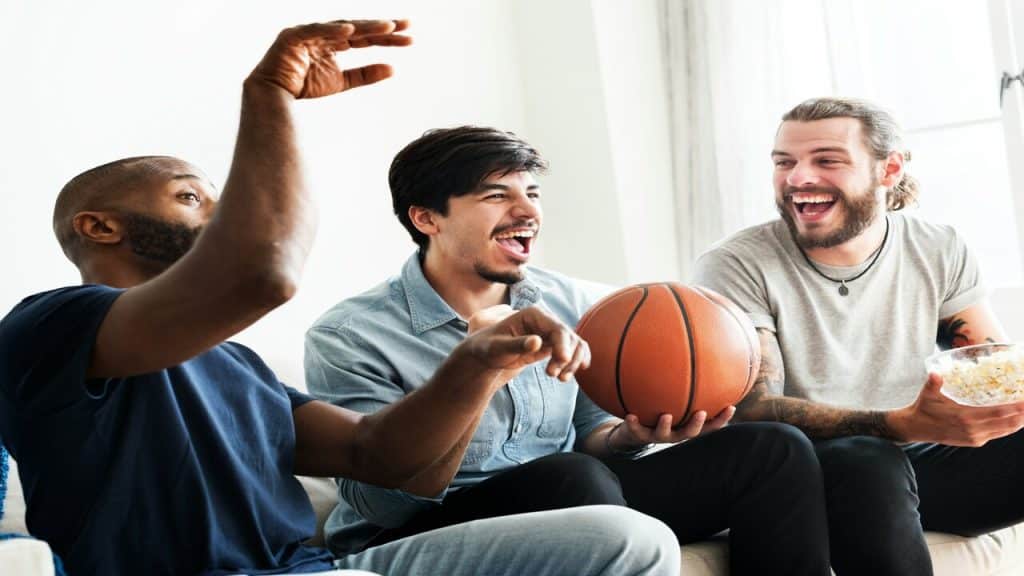 Male friends spending time together.