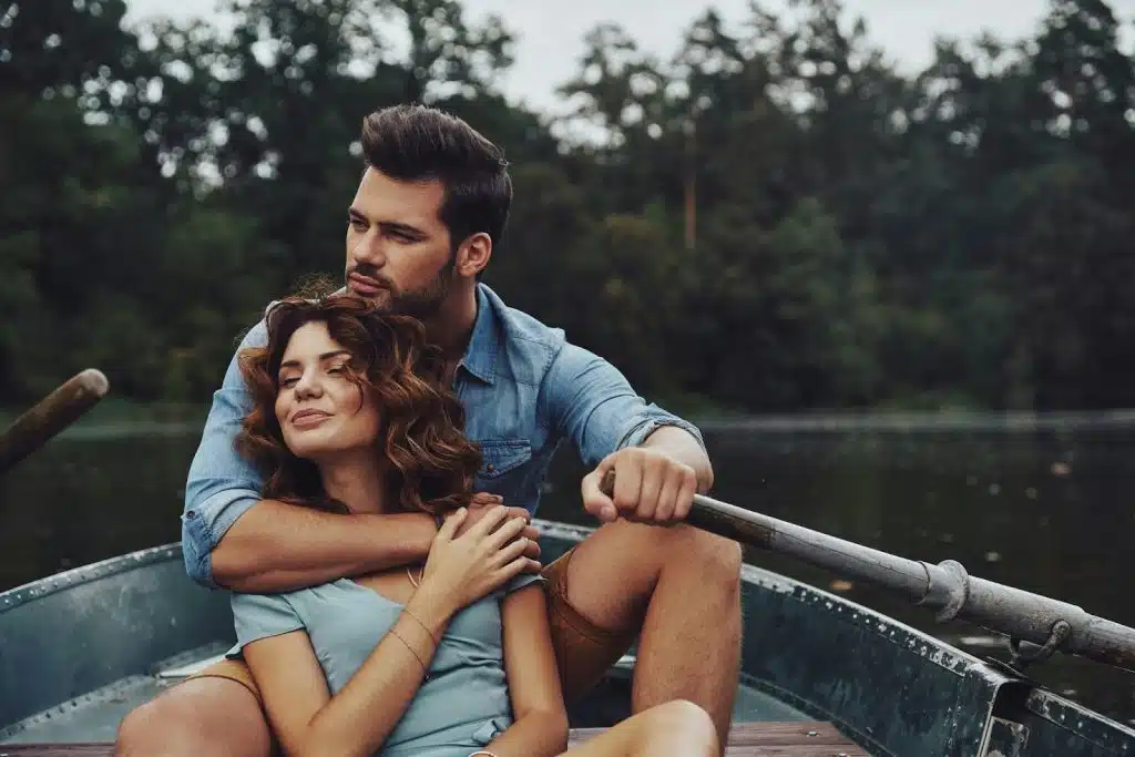 A man and woman at the boat